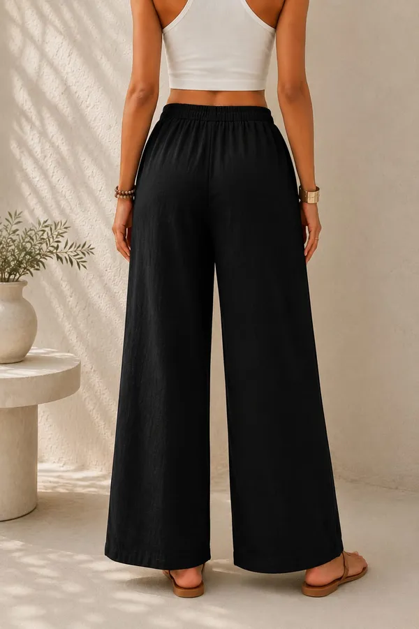 Black_Cotton_Flex_Relaxed_Wide_Leg_Pants_For_Women