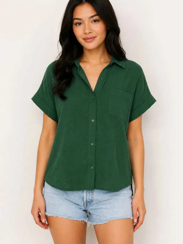 Green_Cotton_Flex_Relaxed_Fit_Casual_Shirt_For_Women