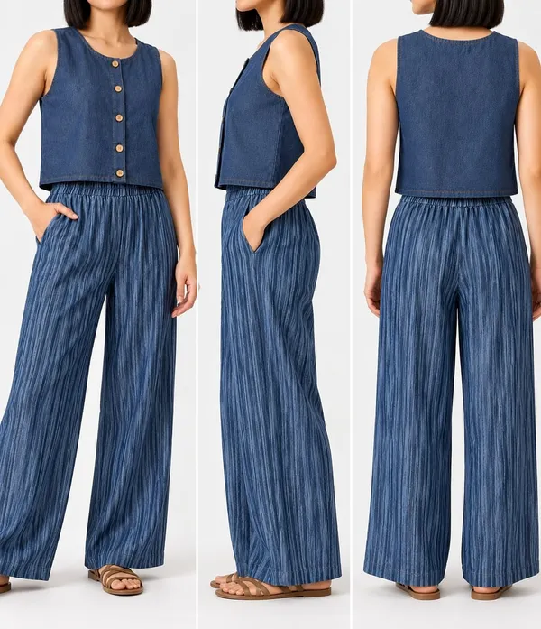Women’s_Blue_Denim_Sleeveless_Round_Neck_Button-Down_Casual_Top