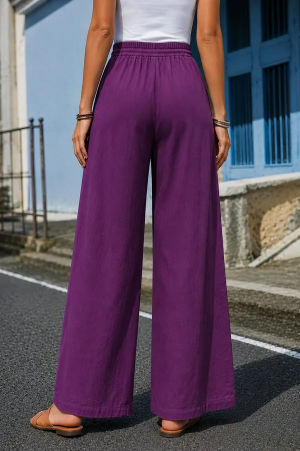 Women’s_Purple_Wide_Leg_Palazzo_Pants_with_Side_Button_Detail