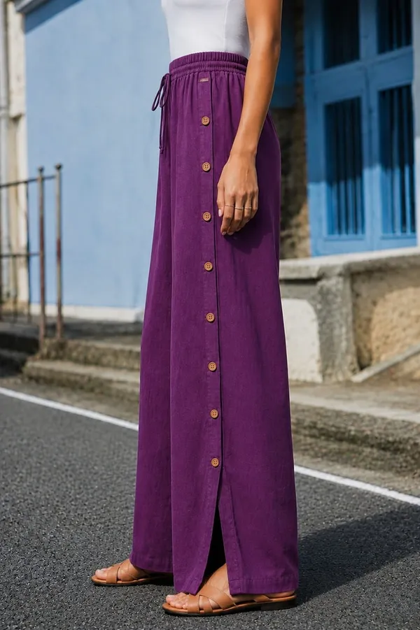Women’s_Purple_Wide_Leg_Palazzo_Pants_with_Side_Button_Detail