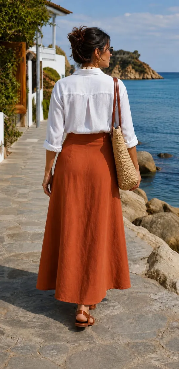 Women’s_Rust_Orange_High_Waist_Button-Front_A-Line_Maxi_Skirt