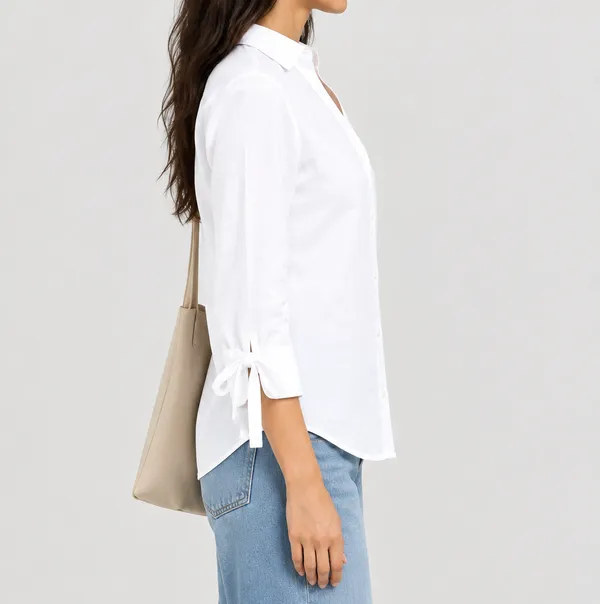Women’s_White_Solid_Full_Sleeve_Shirt_|_V-Neck_Collar