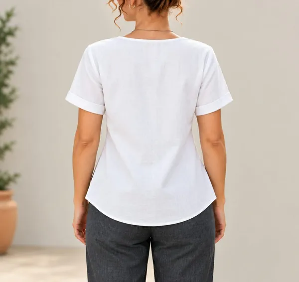 Women’s__White_Button-Down_Casual_Top