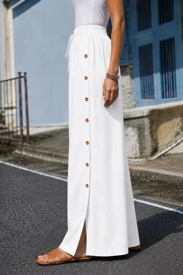Women’s_white_Wide_Leg_Palazzo_Pants_with_Side_Button_Detail