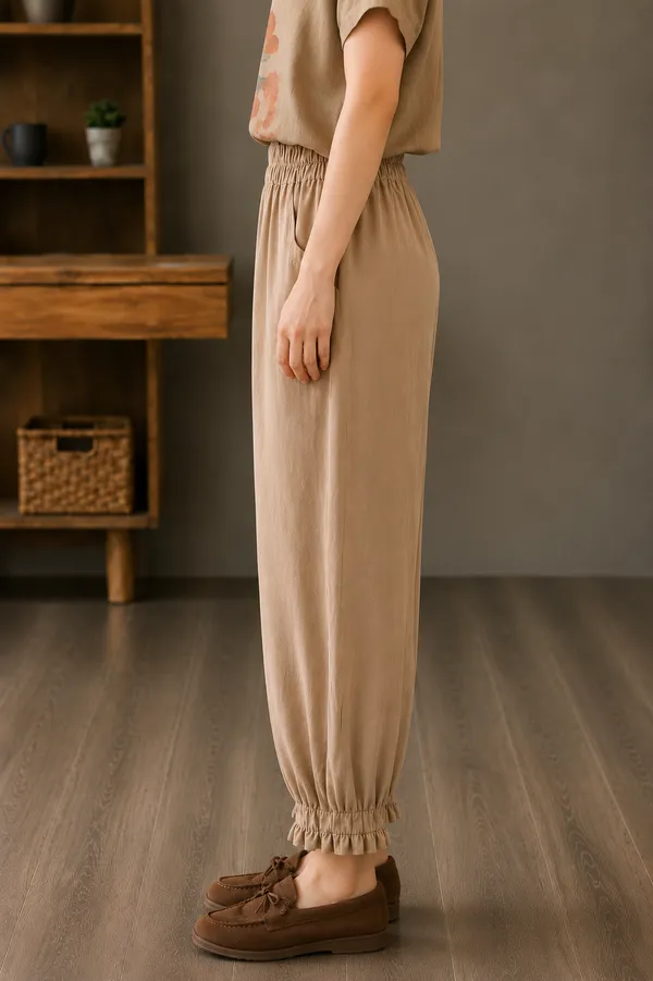 Khaki_Cotton_Flex_Relaxed_Fit_Pants_For_Women