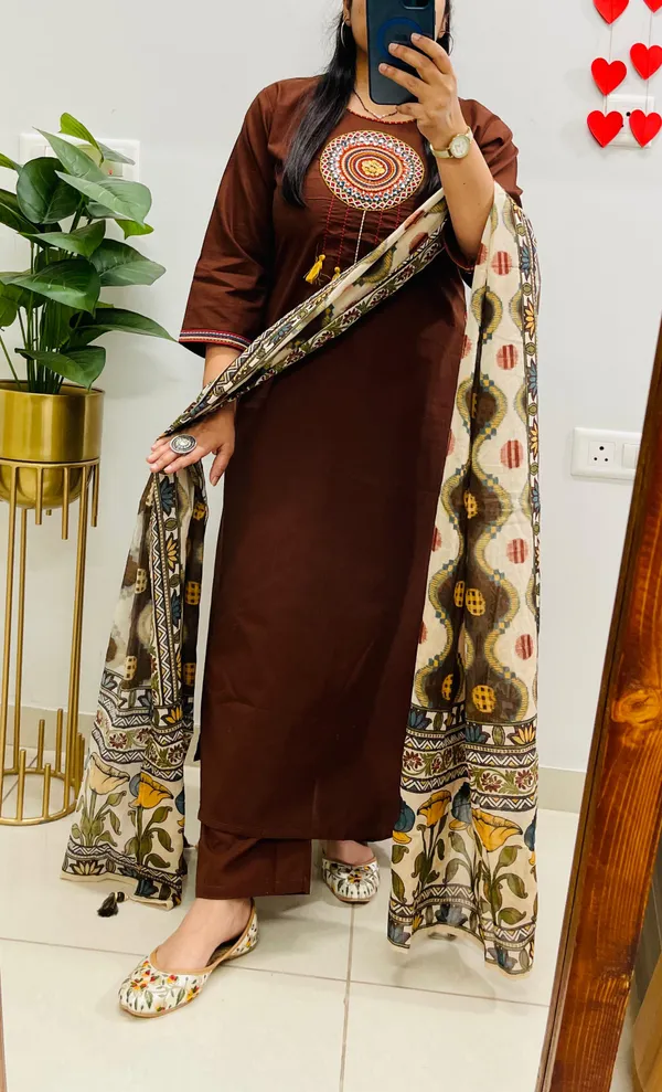 Brown_Straight_Printed_Kurta_Set_for_Women