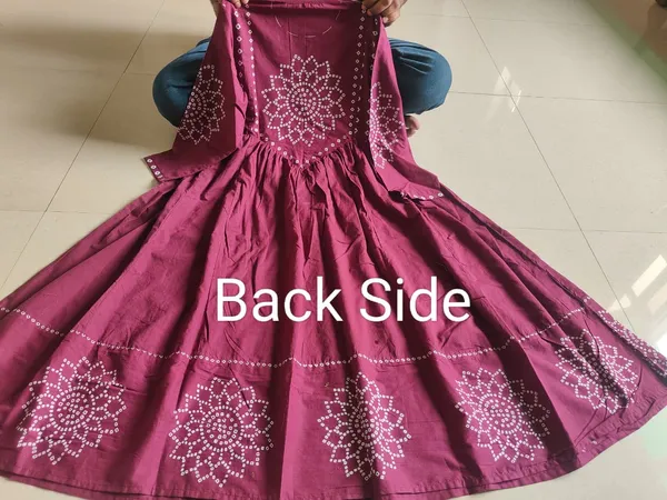 Magenta_Printed_Anarkali_Dress_With_Dupatta_for_Girls