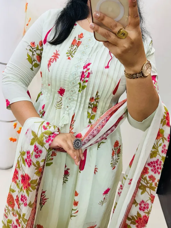 Mint_Floral_Anarkali_Suit_Set_for_Women