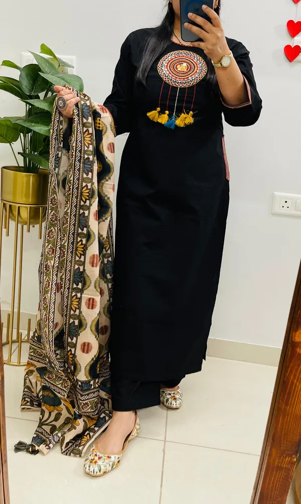 Black_Embroidered_Kurta_Pant_Dupatta_Set_for_Women