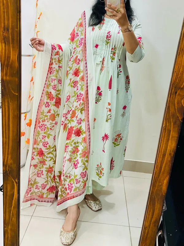 Mint_Floral_Anarkali_Suit_Set_for_Women