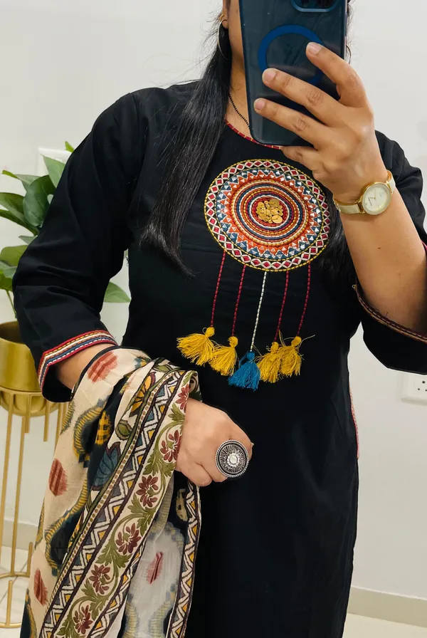 Black_Embroidered_Kurta_Pant_Dupatta_Set_for_Women