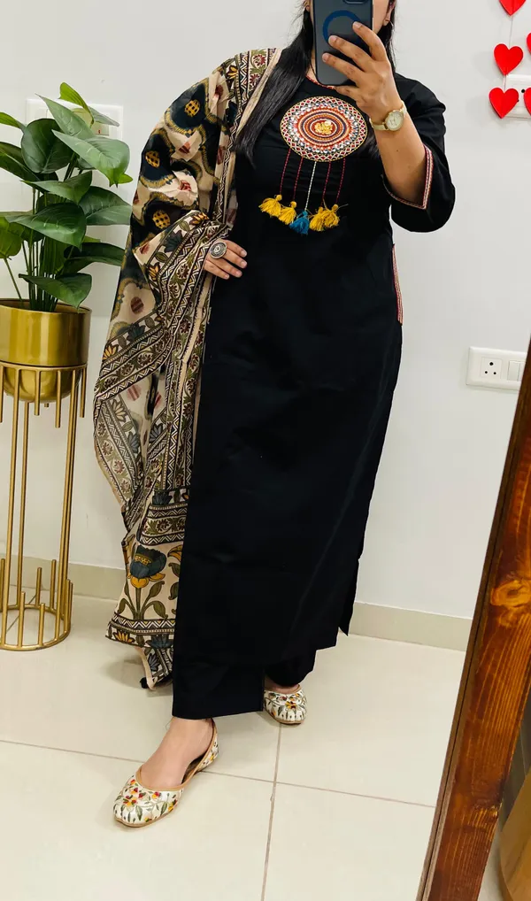 Black_Embroidered_Kurta_Pant_Dupatta_Set_for_Women