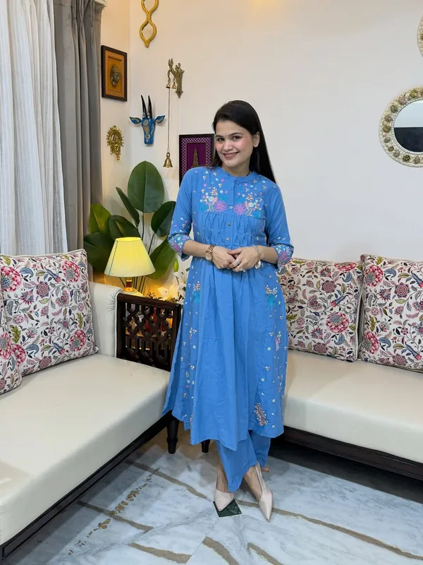 Blue_Floral_Embroidered_Straight_Kurta_Set_for_Women