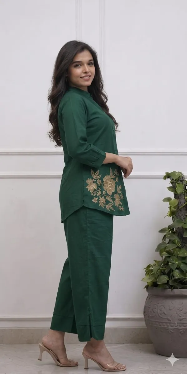 Green_Floral_Kurta_Pant_Set_for_Women