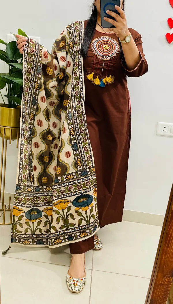 Brown_Straight_Printed_Kurta_Set_for_Women