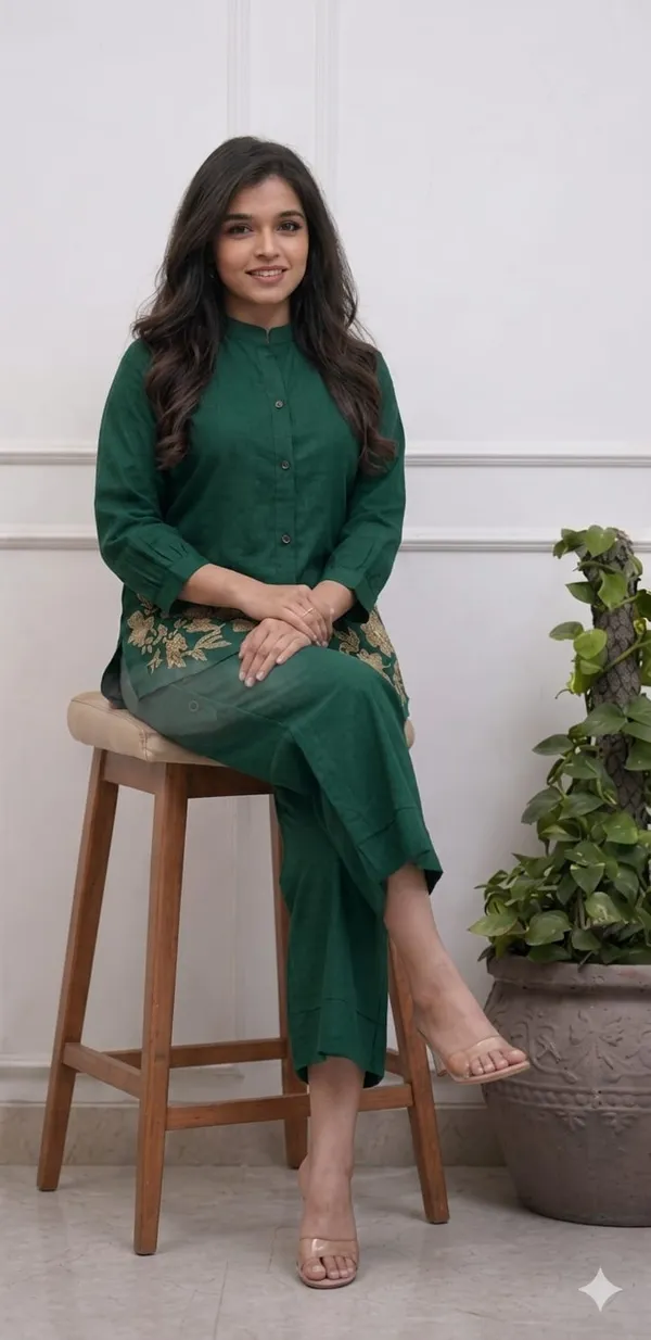 Green_Floral_Kurta_Pant_Set_for_Women