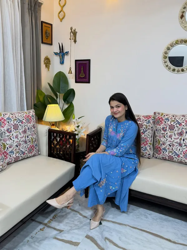 Blue_Floral_Embroidered_Straight_Kurta_Set_for_Women