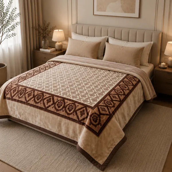 Beige_Geometric_Pattern_Blanket