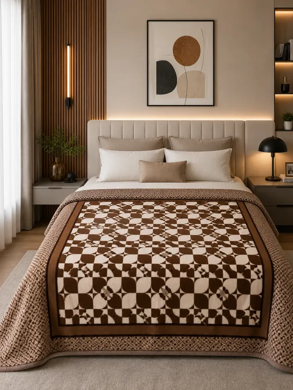 Brown_Geometric_Pattern_Blanket