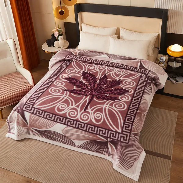 Maroon_Floral_Print_Blanket