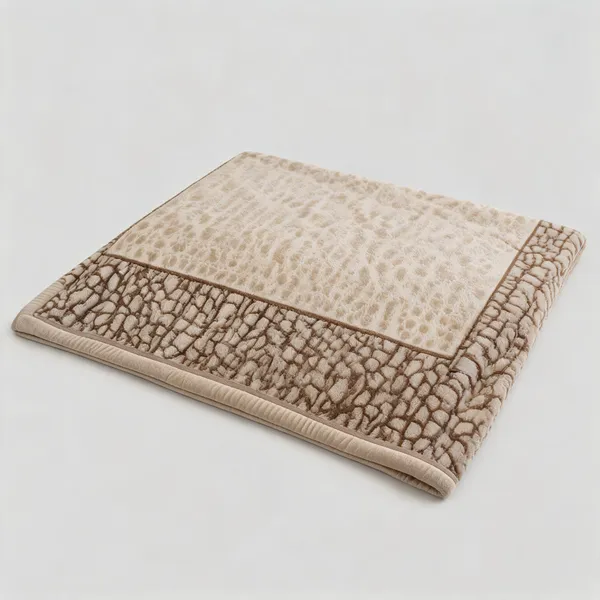 Navy_Blue_Premium_Angora_Yarn_Polyester_Botanical_Print_Patterned_Blanket