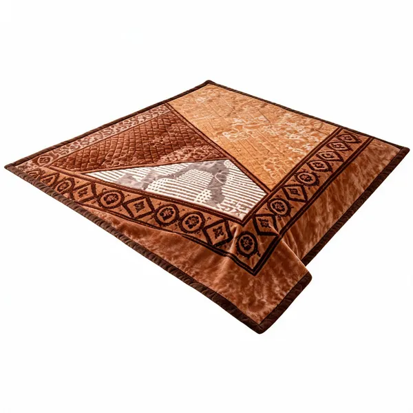 Maroon_Premium_Angora_Yarn_Polyester_Geometric_Print_Blanket