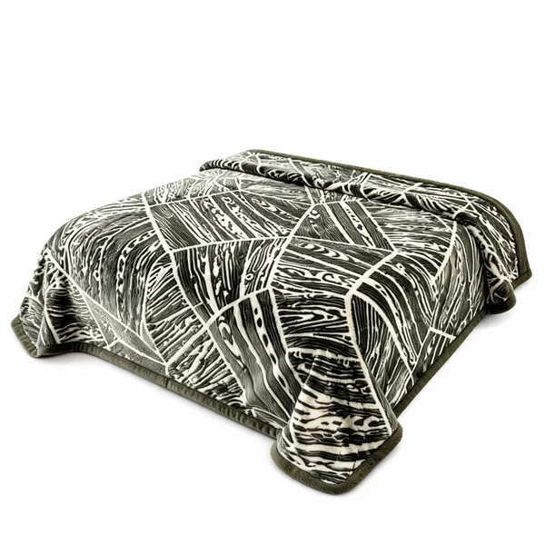 Multicolor_Premium_Angora_Yarn_Polyester_Abstract_Pattern_Bed_Blanket
