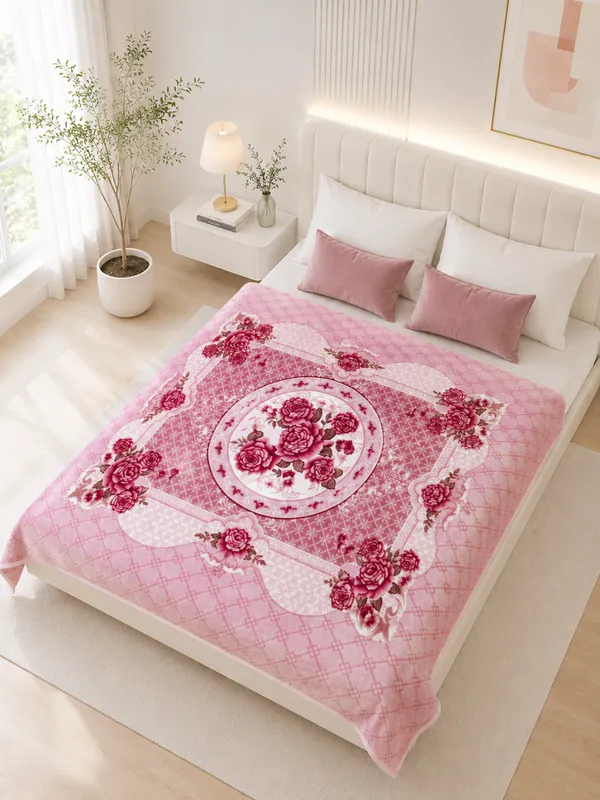 Pink_Floral_Print_Blanket