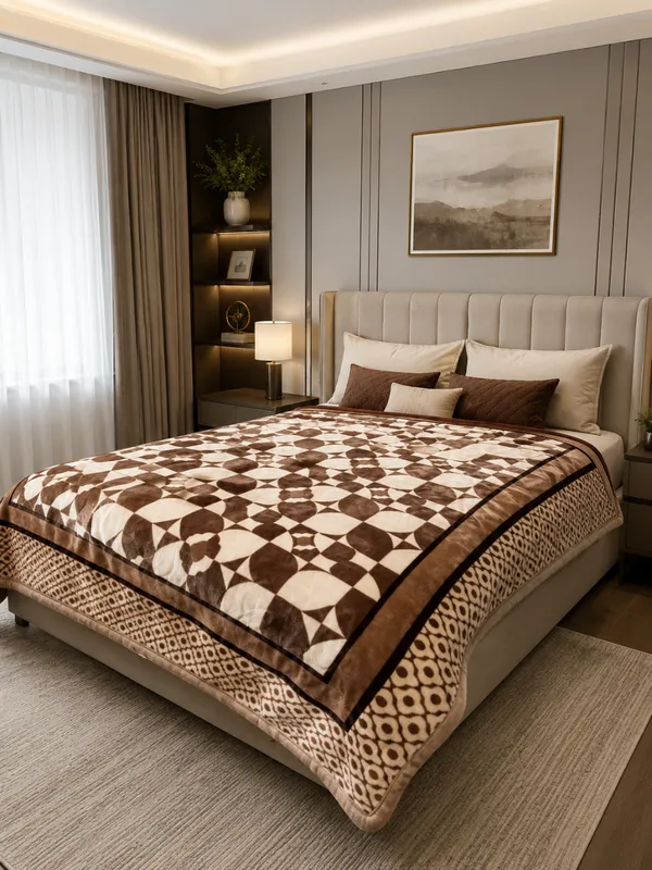 Brown_Geometric_Pattern_Blanket