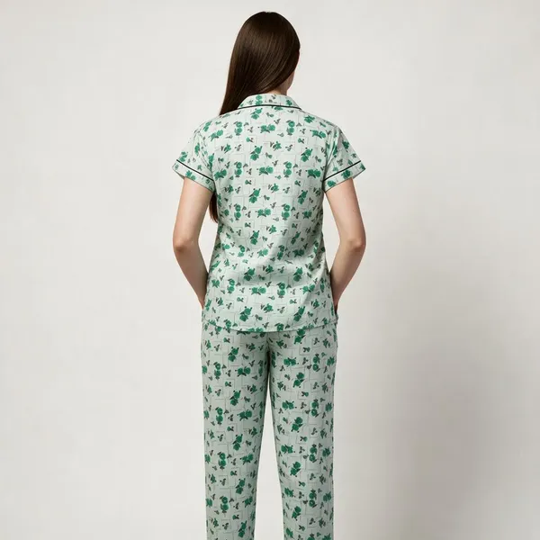 Mint_Green_Floral_Print_Relaxed_Fit_Pyjama_Set_For_Women