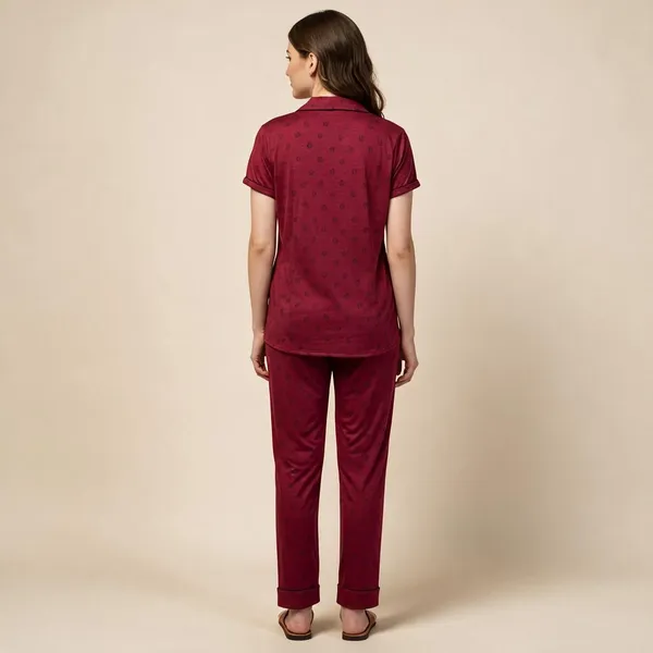 Maroon_Rayon_Regular_Fit_Pyjama_Set_For_Women