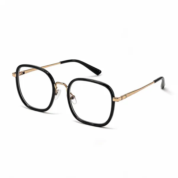 Black_Metal_Frame_With_Plastic_Temple_Arms_Eyeglasses_For_Women