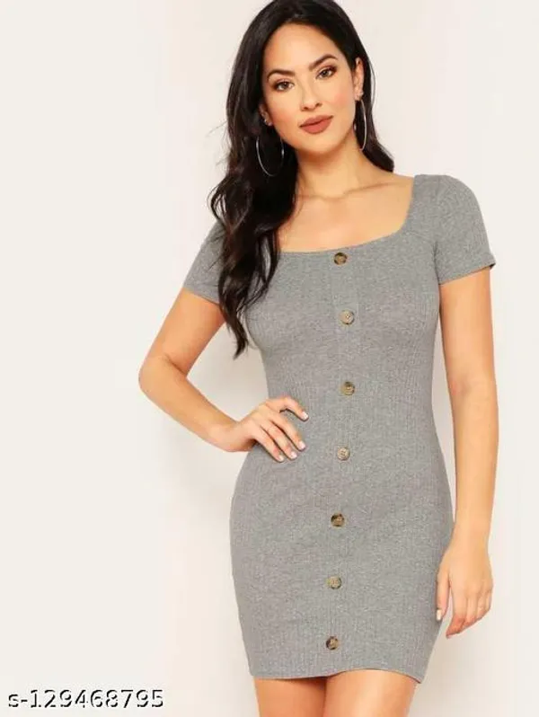 New_Design_Fancy_Women_Square_Neck_Bodycon_Short_Dress_Midi_Dress_Women_Party_Wear_Dress_Dress_Bodycon_Dress_Mini_Dress
