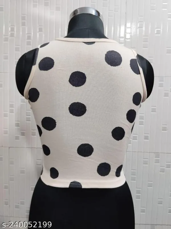 New_Design_Round_Neck_Striped_Cut_Sleeve_Printed_Top_Women_Crop_Top_Women_Crop_Tshirt_Printed_Tops_Tops_For_Women_Sleeveless_Tops