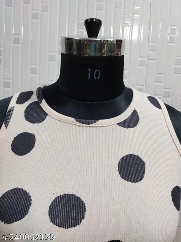 New_Design_Round_Neck_Striped_Cut_Sleeve_Printed_Top_Women_Crop_Top_Women_Crop_Tshirt_Printed_Tops_Tops_For_Women_Sleeveless_Tops