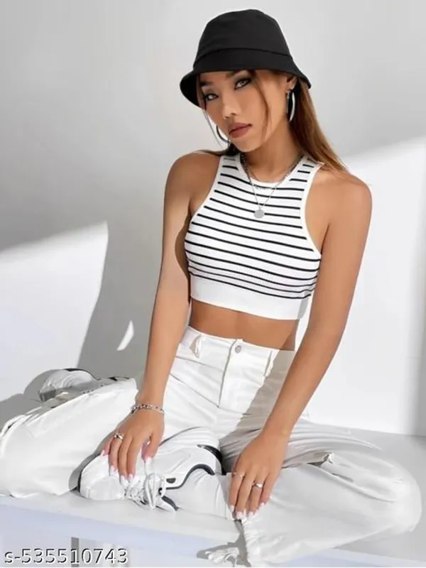 Women_S_Sleeveless_Striped_Ribbed_Crop_Top