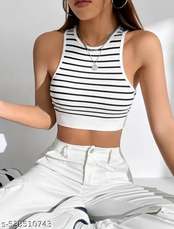 Women_S_Sleeveless_Striped_Ribbed_Crop_Top