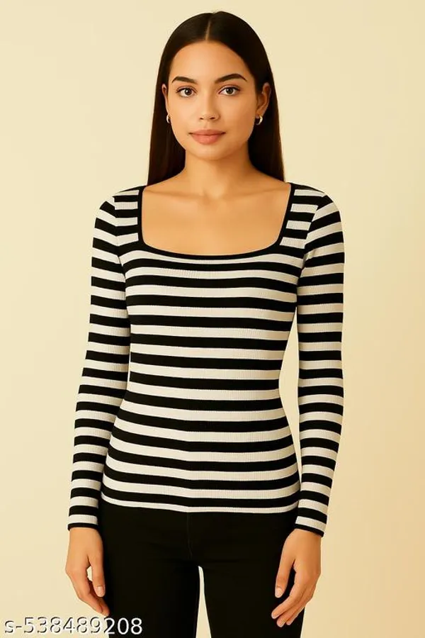 Classic_Black_White_Striped_Ribbed_Top