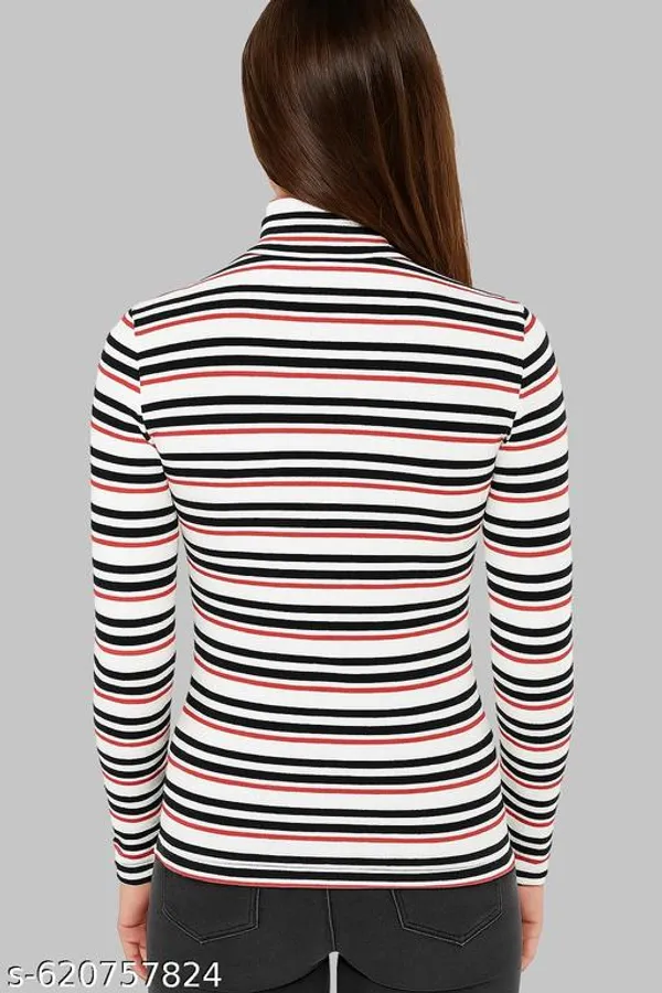 Women_S_Striped_High_Neck_Slim_Fit_Top
