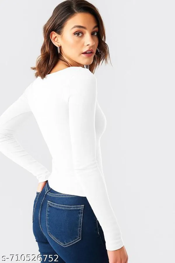 Women_Solid_Square_Neck_Full_Sleeve_Stretchable_Top