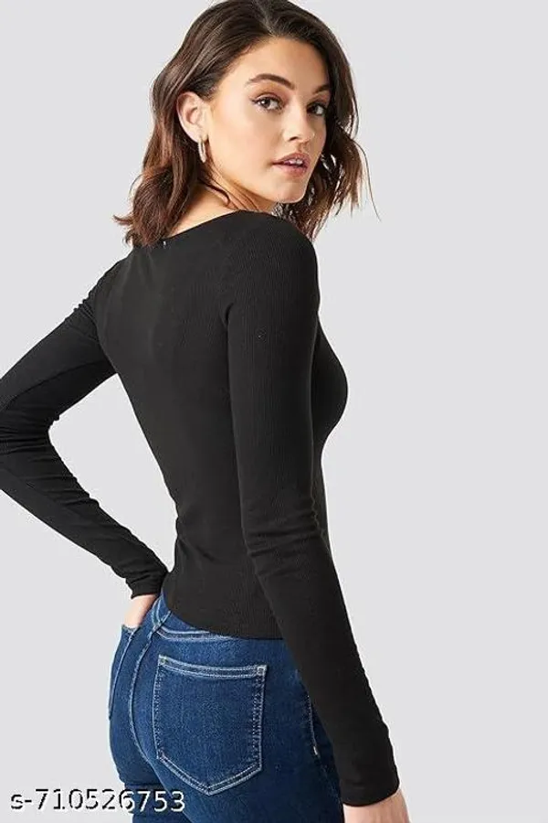 Women_Solid_Square_Neck_Full_Sleeve_Stretchable_Top
