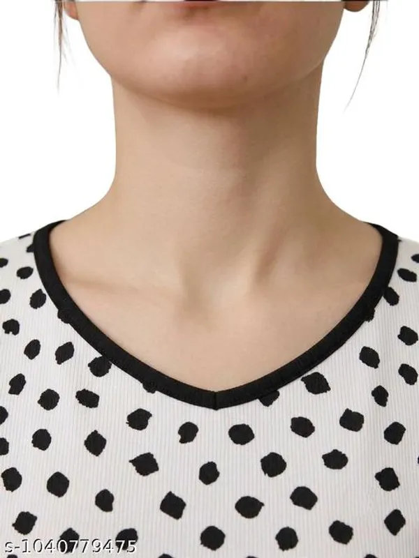 Women_S_Printed_Full_Sleeve_Crop_Top_Polka_Dot_Cartoon_Print_V_Neck_Slim_Fit_Casual_Western_Top