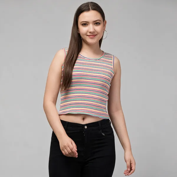 Round_Neck_Cut_Sleeve_Crop_Top