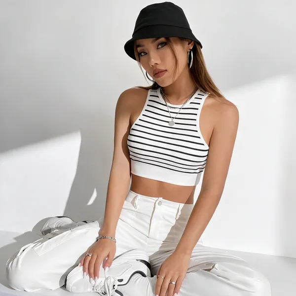 Women_S_Sleeveless_Striped_Ribbed_Crop_Top
