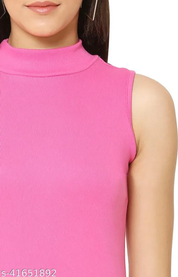 Pink_Sleeveless_Cotton_Bodycon_Dress_For_Women