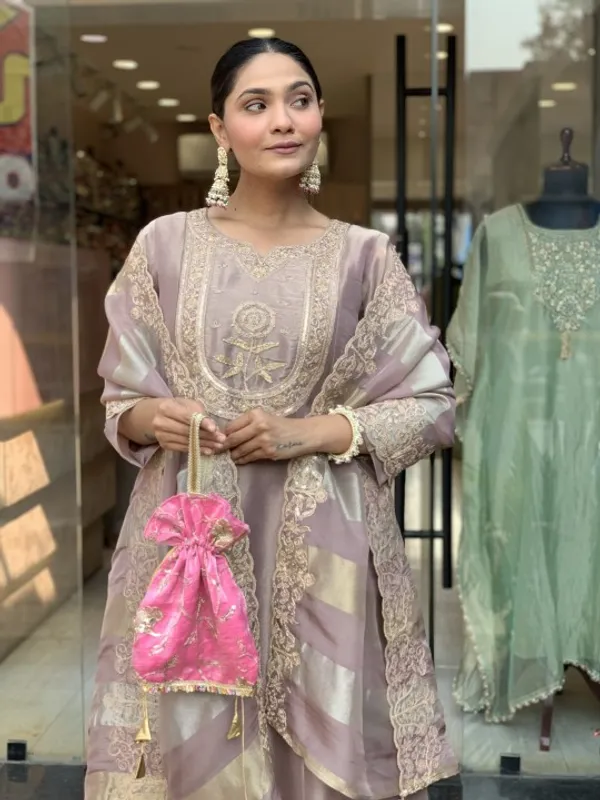 Mauve_Vichitra_Straight_Embroidered_Kurta_With_Pant_And_Dupatta_For_Women