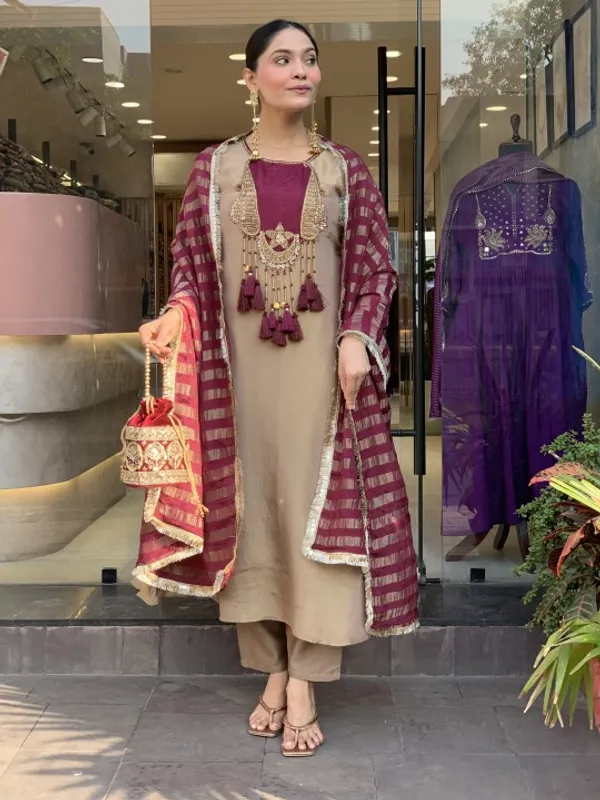 Beige_Roman_Straight_Embellished_Kurta_With_Pant_And_Dupatta_For_Women