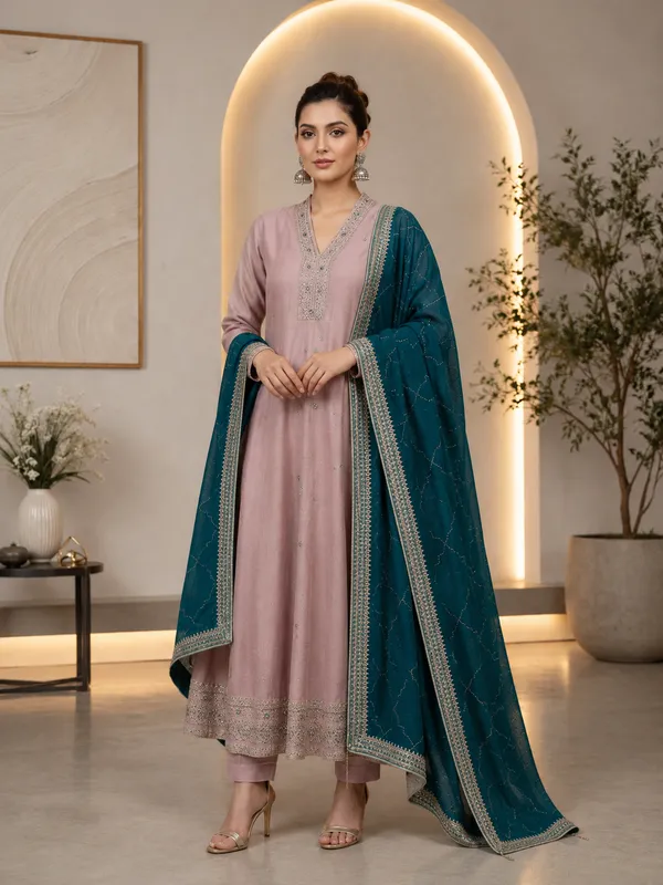 Pink_Vichitra_Anarkali_Embroidered_Kurta_With_Pant_And_Dupatta_For_Women