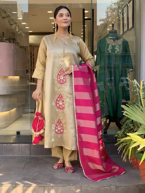Beige_Embroidered_Straight_Kurta_Set_With_Dupatta_for_Women